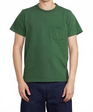 NEW VELVA SHEEN pigment dyed crew pocket tee in green